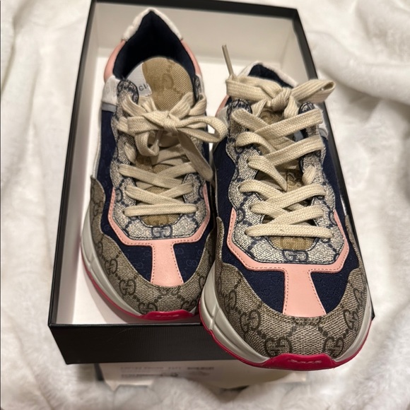 Gucci Pink and Blue Sneakers - Picture 1 of 7